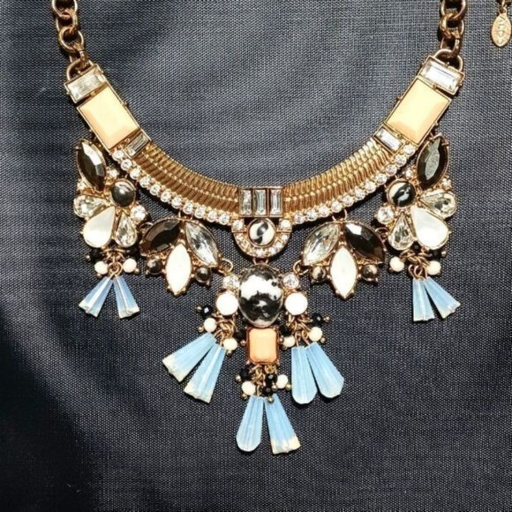 Jewel Bib Bead Statement Necklace